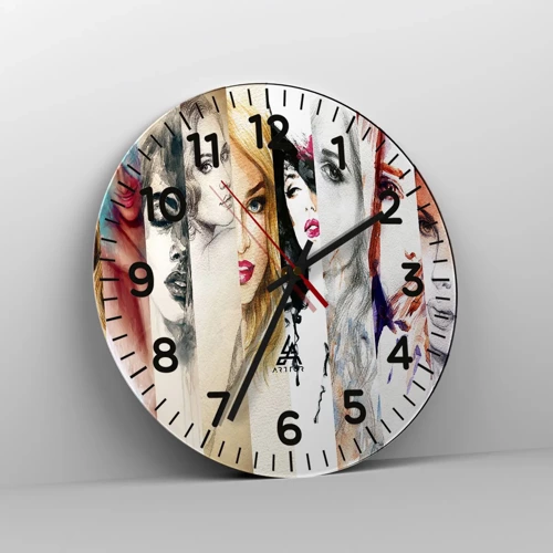 Wall clock - Clock on glass - And It Is Always You - 30x30 cm