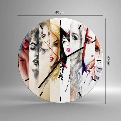 Wall clock - Clock on glass - And It Is Always You - 40x40 cm