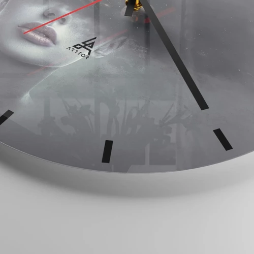 Wall clock - Clock on glass - And Planets are Revolving… - 30x30 cm