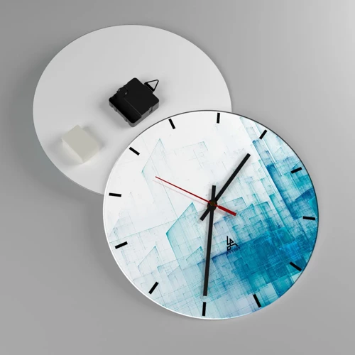 Wall clock - Clock on glass - And There Was Space - 30x30 cm