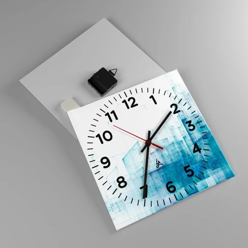 Wall clock - Clock on glass - And There Was Space - 30x30 cm