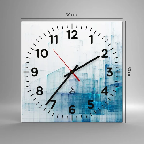 Wall clock - Clock on glass - And There Was Space - 30x30 cm