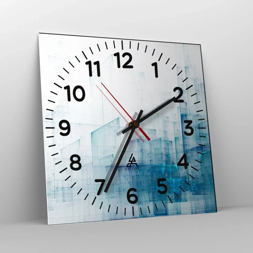 Wall clock - Clock on glass - And There Was Space - 30x30 cm