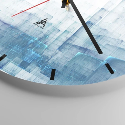 Wall clock - Clock on glass - And There Was Space - 40x40 cm