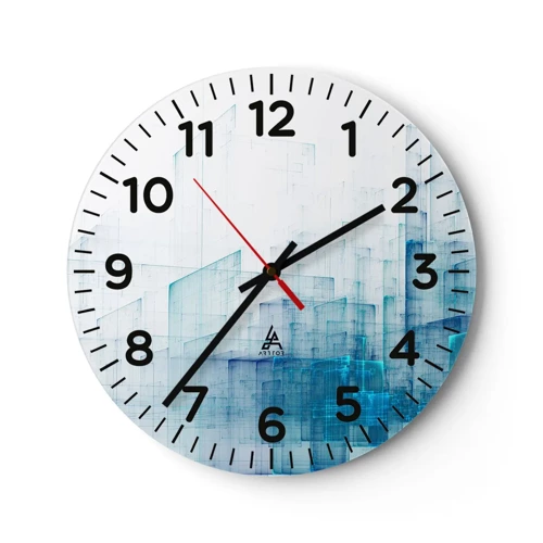 Wall clock - Clock on glass - And There Was Space - 40x40 cm