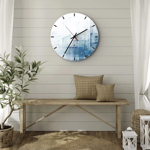 Wall clock - Clock on glass - And There Was Space - 40x40 cm