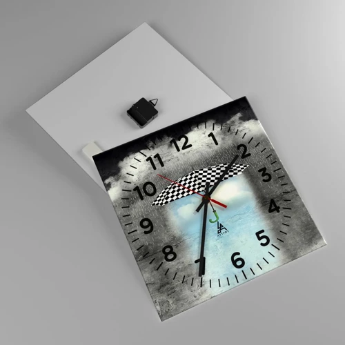 Wall clock - Clock on glass - And Yet It Is Possible - 40x40 cm