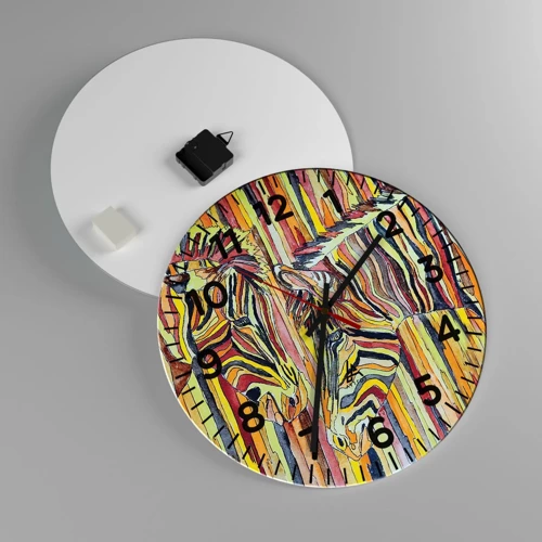 Wall clock - Clock on glass - And You Too… - 40x40 cm