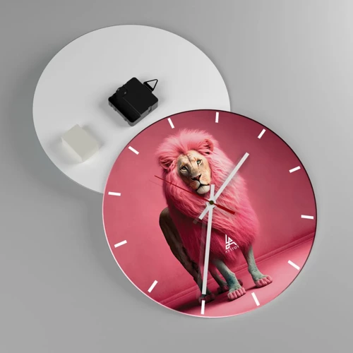 Wall clock - Clock on glass - And You're Not Scared Anymore - 30x30 cm