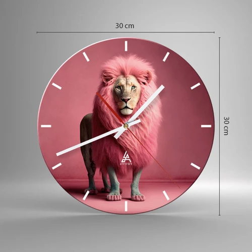 Wall clock - Clock on glass - And You're Not Scared Anymore - 30x30 cm