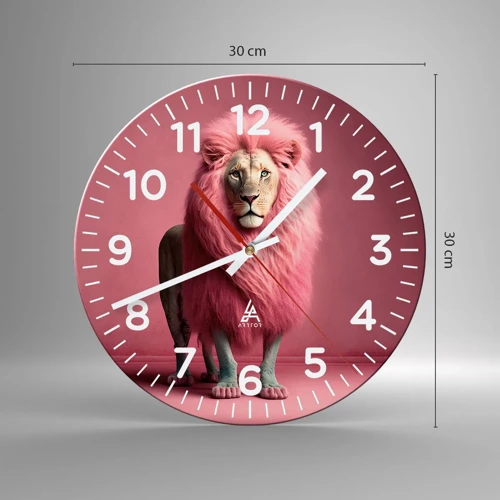 Wall clock - Clock on glass - And You're Not Scared Anymore - 30x30 cm