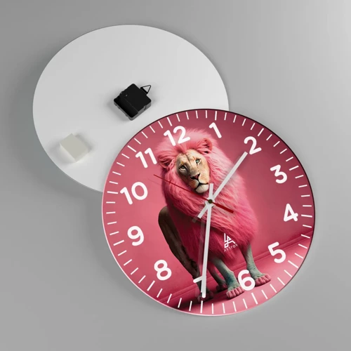 Wall clock - Clock on glass - And You're Not Scared Anymore - 40x40 cm