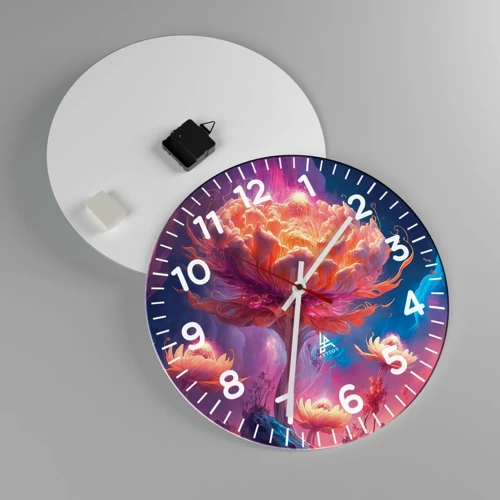 Wall clock - Clock on glass - Another World - 40x40 cm