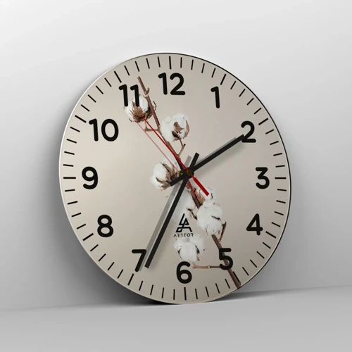 Wall clock - Clock on glass - At the Heart of Softness - 30x30 cm