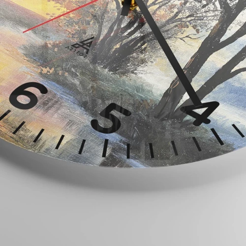 Wall clock - Clock on glass - Autumn Impressions - 30x30 cm