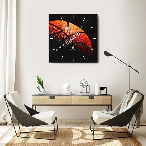 Wall clock - Clock on glass - Beautiful Like a Planet - 30x30 cm