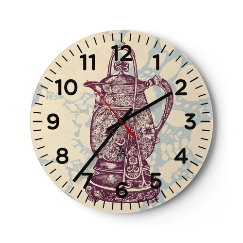 Wall clock - Clock on glass - Beauty of Ordinary Life - 30x30 cm