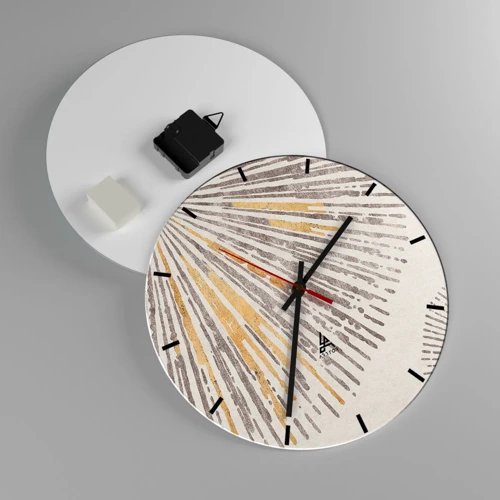 Wall clock - Clock on glass - Beauty of a Ray - 30x30 cm