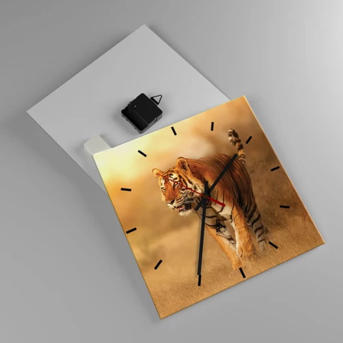 Wall clock - Clock on glass - Before Attack - 30x30 cm