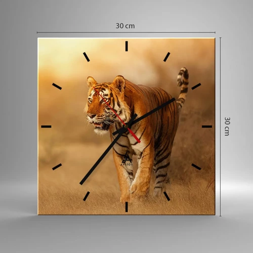 Wall clock - Clock on glass - Before Attack - 30x30 cm