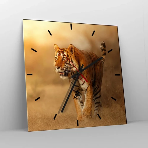 Wall clock - Clock on glass - Before Attack - 30x30 cm