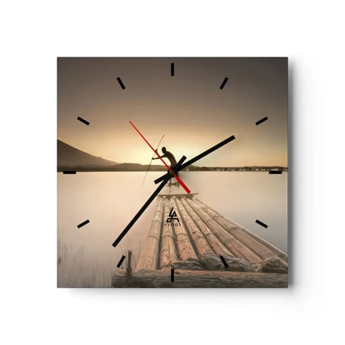 Wall clock - Clock on glass - Before Rest - 30x30 cm