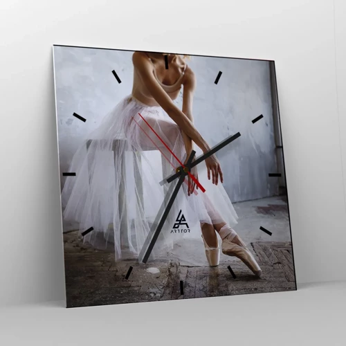 Wall clock - Clock on glass - Before the Ramp Lights Are On - 30x30 cm