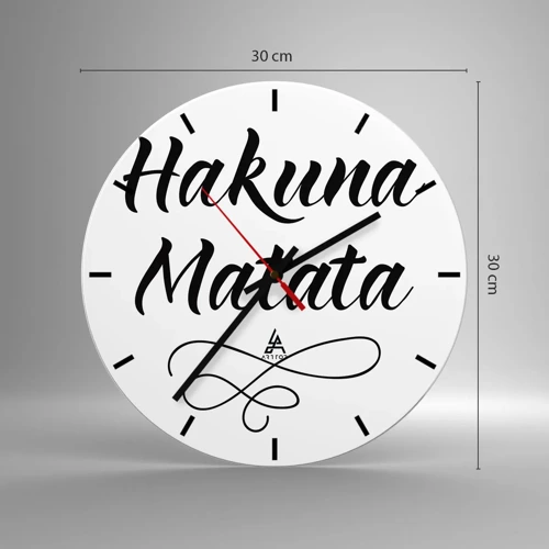 Wall clock - Clock on glass - Best Advice - 30x30 cm