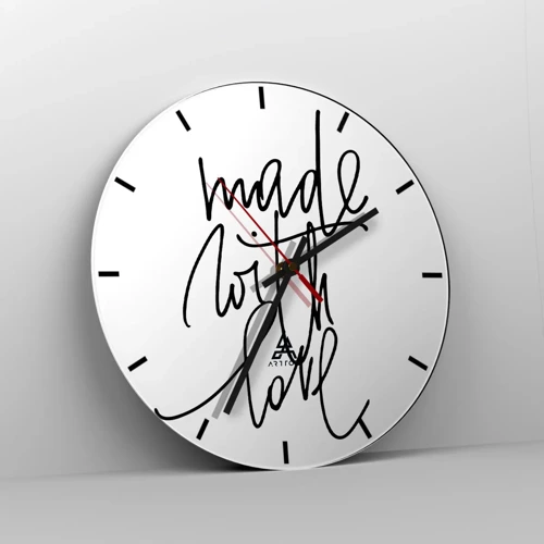 Wall clock - Clock on glass - Best Brand - 30x30 cm