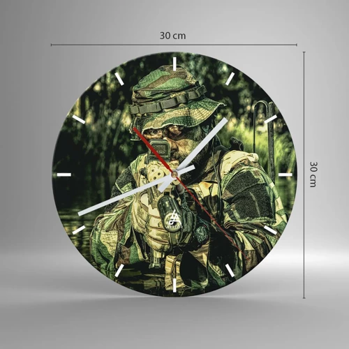 Wall clock - Clock on glass - Best of the Best - 30x30 cm