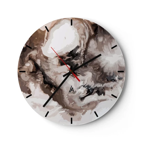 Wall clock - Clock on glass - Birth of the Galaxy - 30x30 cm