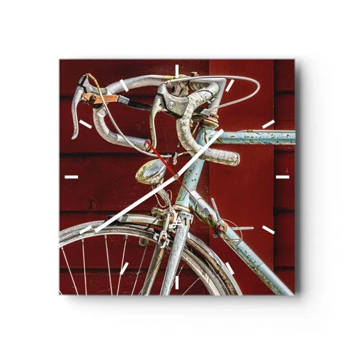 Wall clock - Clock on glass - Born for Victories - 30x30 cm