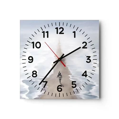 Wall clock - Clock on glass - Bright Future - 30x30 cm