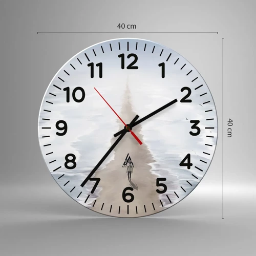Wall clock - Clock on glass - Bright Future - 40x40 cm