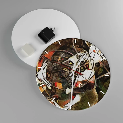 Wall clock - Clock on glass - Can You Hear Movement? - 30x30 cm