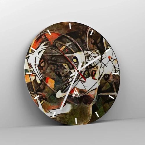 Wall clock - Clock on glass - Can You Hear Movement? - 30x30 cm