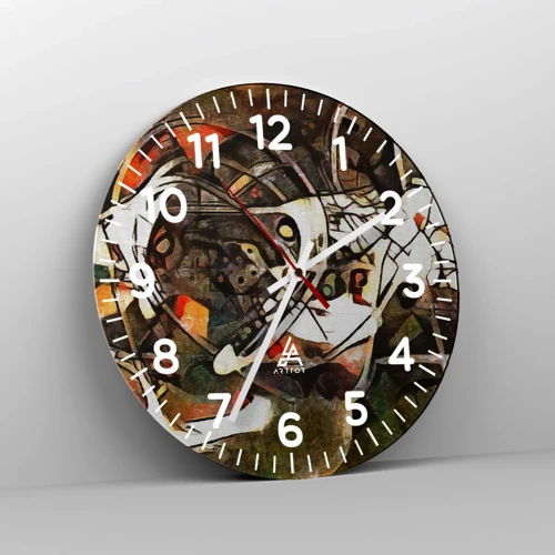 Wall clock - Clock on glass - Can You Hear Movement? - 30x30 cm