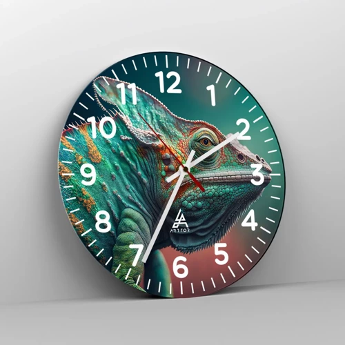 Wall clock - Clock on glass - Can You See Me? That's Too Bad... - 40x40 cm