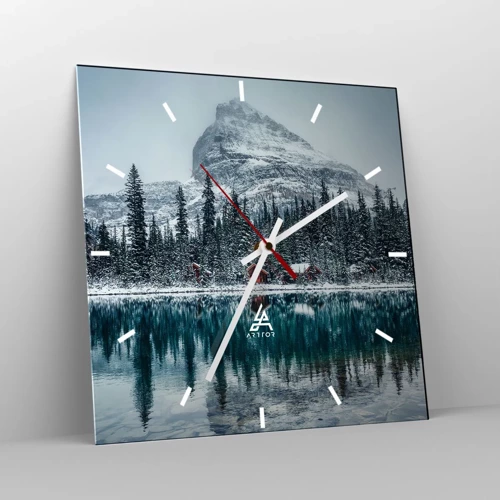 Wall clock - Clock on glass - Canadian Retreat - 30x30 cm