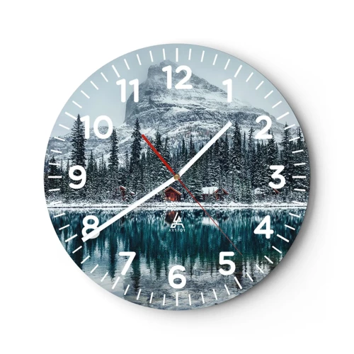 Wall clock - Clock on glass - Canadian Retreat - 30x30 cm