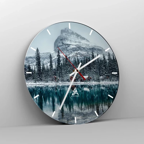 Wall clock - Clock on glass - Canadian Retreat - 40x40 cm
