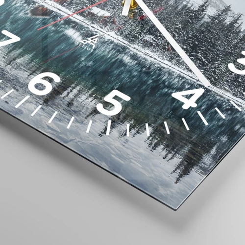Wall clock - Clock on glass - Canadian Retreat - 40x40 cm