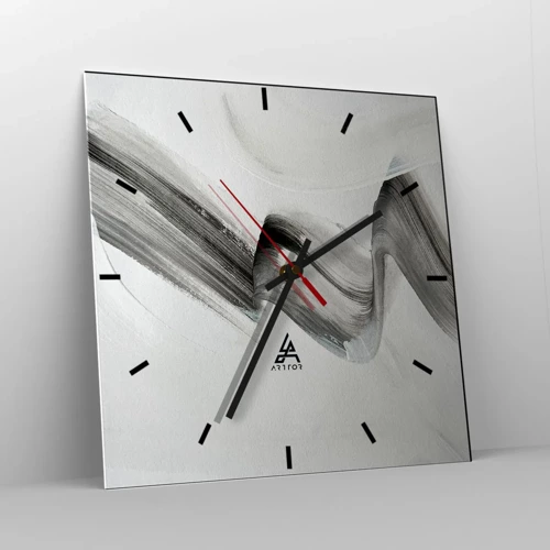 Wall clock - Clock on glass - Casually for Fun - 30x30 cm