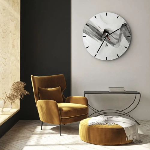Wall clock - Clock on glass - Casually for Fun - 30x30 cm