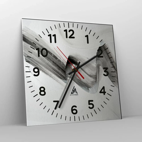 Wall clock - Clock on glass - Casually for Fun - 30x30 cm