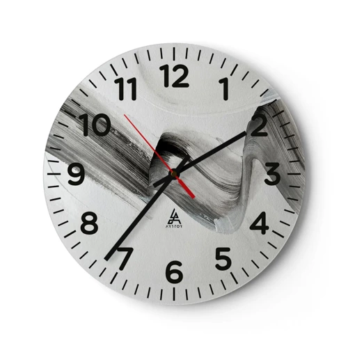 Wall clock - Clock on glass - Casually for Fun - 30x30 cm