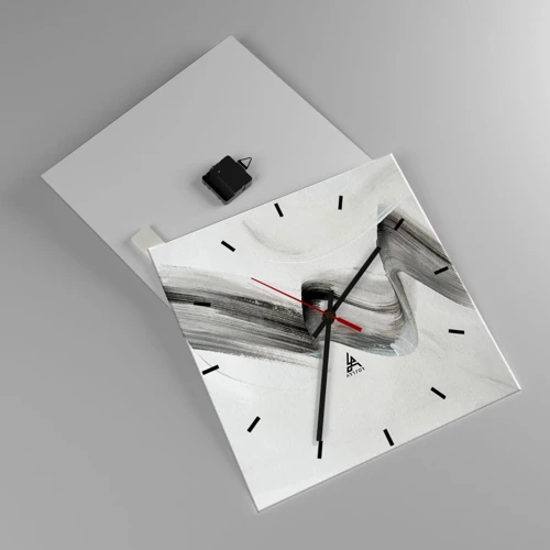 Wall clock - Clock on glass - Casually for Fun - 40x40 cm