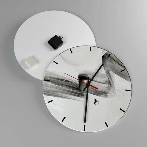 Wall clock - Clock on glass - Casually for Fun - 40x40 cm