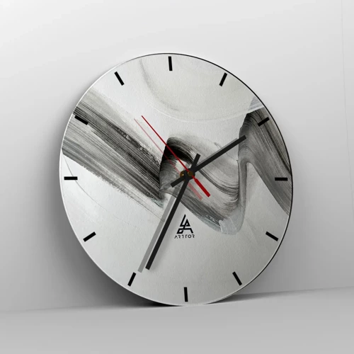 Wall clock - Clock on glass - Casually for Fun - 40x40 cm