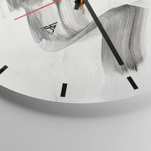 Wall clock - Clock on glass - Casually for Fun - 40x40 cm